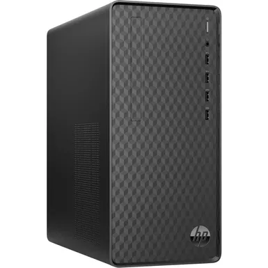 HP M01-F3000A M01-F3020 Tower Desktop Computer, AMD Ryzen 3 5300G 4.0GHz, 8GB RAM, 512GB SSD, Windows 11 Home, Dark Black