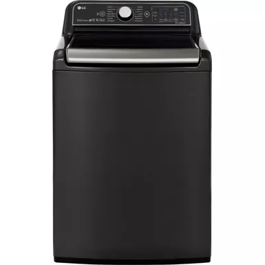 image of LG - 5.5 Cu. Ft. High-Efficiency Smart Top Load Washer with Steam and TurboWash3D Technology - Black Steel with sku:wt7900hbss-abt