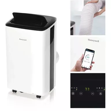 image of Honeywell - 8,000 BTU Smart Wi-Fi Portable Air Conditioner and Dehumidifier with sku:hf8cesvwk5-almo