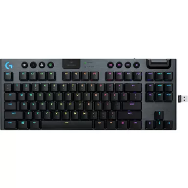 Logitech - G915 LIGHTSPEED TKL Wireless Mechanical GL Tactile Switch Gaming Keyboard with RGB Backlighting - Black