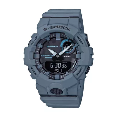 image of G-Shock - Mens Power Trainer Bluetooth Ana/Digi Watch Gray Blue with sku:gba800uc-2a-powersales