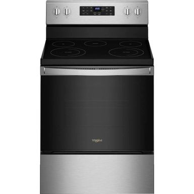 image of Whirlpool - 5.3 Cu. Ft. Freestanding Electric Convection Range with Air Fry - Stainless steel with sku:wfe535s0ls-electronicexpress