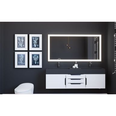 image of Smart Angelina Voice Controlled LED Decorative Bathroom and Vanity Mirror - 60" x 30" with sku:tn5n8uz_o1e3vmxggmza9wstd8mu7mbs-cas-ovr