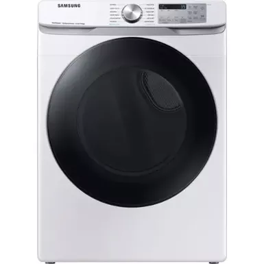 image of Samsung - 7.5 Cu. Ft. Stackable Smart Electric Dryer with Steam Sanitize+ - White with sku:bb21935927-bestbuy