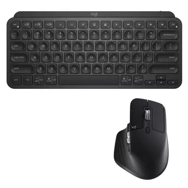 Logitech MX Keys Mini Wireless Keyboard with MX Master 3S Mouse, Black