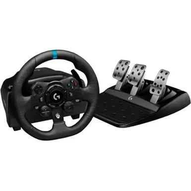 image of Logitech G923 Racing Wheel and Pedals for Xbox Series X|S, Xbox One and PC - Black with sku:bb21395565-bestbuy