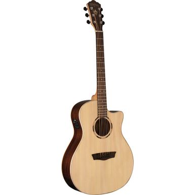 image of Washburn WLO20SCE Woodline 20 Series Orchestra Cutaway Acoustic Electric Guitar with sku:was--wlo20sceo-guitarfactory