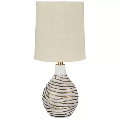 White/Gold Finish Aleela Metal Table Lamp (1/CN)