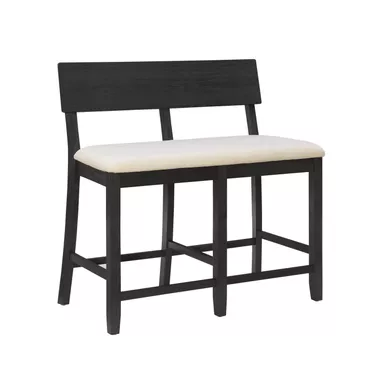 image of Lawlynn Counter Height Bench Dark Charcoal with sku:lfxs2074-linon