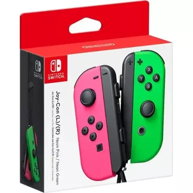 image of Joy-Con (L/R) Wireless Controllers for Nintendo Switch - Neon Pink/Neon Green with sku:bb20933739-bestbuy