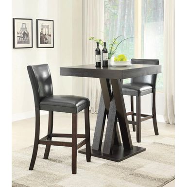 image of Upholstered Bar Stools Black and Cappuccino (Set of 2) with sku:100056-coaster