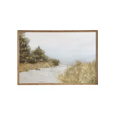 image of Lake Walk Abstract Landscape Framed Canvas Wall Art with sku:mt95c-0024-olliix