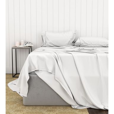 FlexSleep Bamboo Cotton White Sheets Cal King  