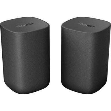 image of Wireless Surround Speakers (Pair) for Roku TV, Roku Smart Soundbar, Roku Streambar or Streambar Pro - Black with sku:bb21547055-bestbuy