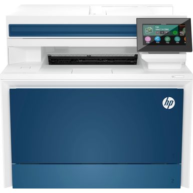 image of HP - LaserJet Pro 4301fdw Wireless Color All-in-One Laser Printer - White/Blue with sku:bb22119205-6539792-bestbuy-hp