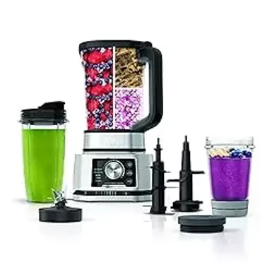 image of Ninja - Foodi Power Blender & Processor System, Smoothie Bowl Maker & Nutrient Extractor*, 1400WP smartTORQUE 6 Auto-iQ - Silver with sku:ss351-powersales