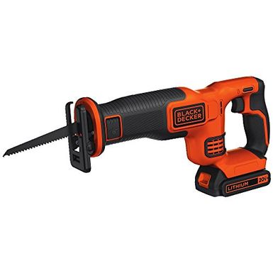 image of BLACK+DECKER BDCR20C 20V MAX Reciprocating Saw with Battery and Charger with sku:b076hpkk19-bla-amz