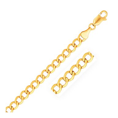 image of 5.3mm 14k Yellow Gold Curb Chain (24 Inch) with sku:65568-24-rcj
