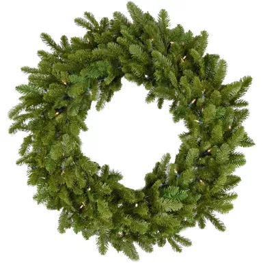 Fraser Hill Farm 48" Grandland Wreath - Clear LED Lights, Battery Box