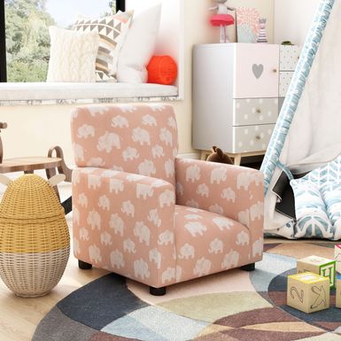 image of Belwether Transitional Fabric Animal Print Chair by Furniture of America - Pink/Elephant print with sku:tswidkopqaucjq5w4kuqtwstd8mu7mbs-overstock