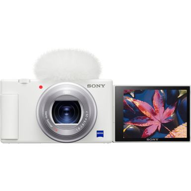image of Sony - ZV-1 20.1-Megapixel Digital Camera for Content Creators and Vloggers - White with sku:bb21647424-6435229-bestbuy-sony
