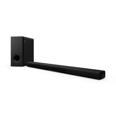 Yamaha - TRUE X BAR 50A Soundbar with Dolby Atmos, Wireless Subwoofer and Alexa Built-in - Black