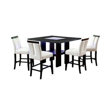 image of Furniture of America Blanton 5-Piece LED Dining Table Set with sku:v6_oklns7oo6xvuzgmov7astd8mu7mbs-fur-ovr