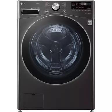 image of LG 5.0-Cu. Ft. Front Load Washer with Built-In Intelligence, Black Steel with sku:wm4200hba-almo