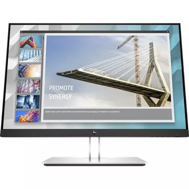 image of HP - E24i G4 Widescreen LCD Monitor 24 LCD Monitor (VGA, USB, HDMI) - Black, Silver with sku:bb21685598-bestbuy