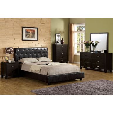 image of Furniture of America Pendezi Modern 4-piece Espresso Bedroom Set - Full with sku:yeztv_ix52a8hykb-zmafqstd8mu7mbs-fur-ovr