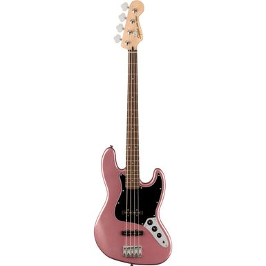 image of Squier Affinity Series Jazz Bass Electric Guitar, Laurel Fingerboard, Burgundy Mist with sku:sq378601566-adorama