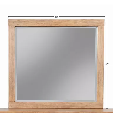image of Alpine Furniture Easton Wood Dresser Mirror in Sand (Beige) - Beige/Brown - Beige/Brown with sku:mu8tfixgla9tlim0kuh_gqstd8mu7mbs-overstock