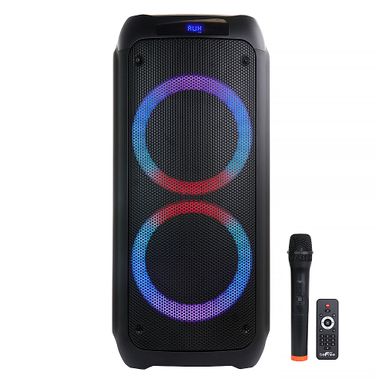 image of beFree Sound - Dual 8 Inch Bluetooth Portable Speaker - Black with sku:bb21923986-6488090-bestbuy-befree