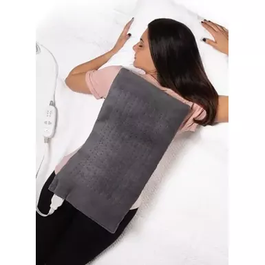 image of Calming Heat - Massaging Weighted Heating Pad - Grey with sku:bb22205537-bestbuy