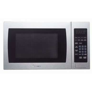 image of Magic Chef 0.9 cu. ft. Stainless Countertop Microwave Oven with sku:mcm990st-magicchef