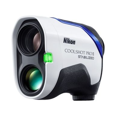 image of Nikon - COOLSHOT PROII Stabilized Golf Laser Rangefinder - WHITE/BLUE/BLACK with sku:coolshotproii-16758-abt