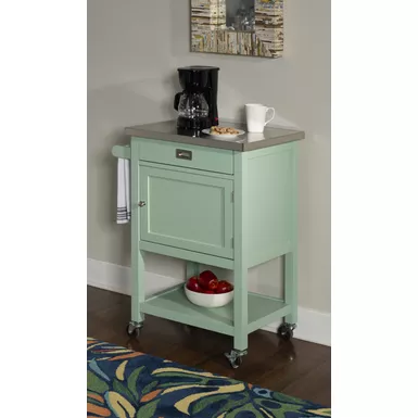 image of Schley Apartment Cart Green with sku:lfxs1536-linon
