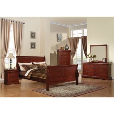 image of Acme Furniture Louis Philippe III Cherry Finish 4-piece Bedroom Set - Eastern King with sku:t8zc4ddonk-l4jbmjkgq-wstd8mu7mbs-acm-ovr
