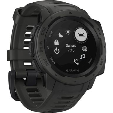 Angle Zoom. Garmin - Instinct GPS Smartwatch 45mm Fiber-Reinforced Polymer - Graphite