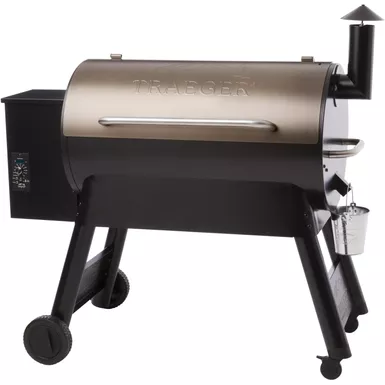 image of Traeger Grills - Pro Series 34 Pellet Grill and Smoker - Bronze with sku:tfb88pzb-powersales