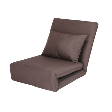 image of Loungie Relaxie Linen 5-position Adjustable Flip Chair/Sleeper/Dorm - Brown with sku:1hdbe15okij3zg2jyzd5wgstd8mu7mbs-overstock