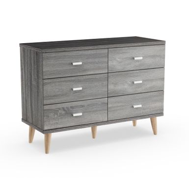 Carson Carrington Gjovik Contemporary Distressed Grey 6-drawer Dresser