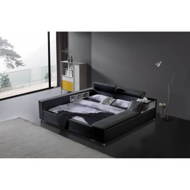 Rent To Own Greatime Modern Faux Leather Oversized Storage Platform Bed ...