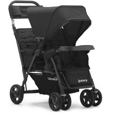 image of Joovy Caboose Too Ultralight Graphite Stand-On Tandem Stroller, Black with sku:b01n15bcsv-joo-amz