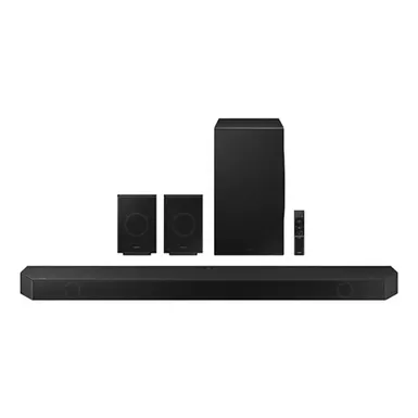 image of Samsung - HW-Q990D/ZA 11.1.4 Channel Q-Series Soundbar with Wireless Subwoofer and Rear Speakers, Dolby Atmos and Q-Symphony - Black with sku:hw-q990dza-powersales