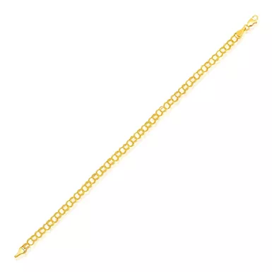 4.0 mm 14k Yellow Gold Lite Charm Bracelet (7.25 Inch)