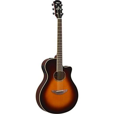 image of Yamaha APX500III Thinline Cutaway Acoustic-Electric Guitar, Old Violin Sunburst with sku:b078wyj3hr-yam-amz