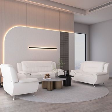 image of Sanuel 3 pieces living room sets - White with sku:7mmwl8j4me-4jdsaszxnsqstd8mu7mbs-usp-ovr