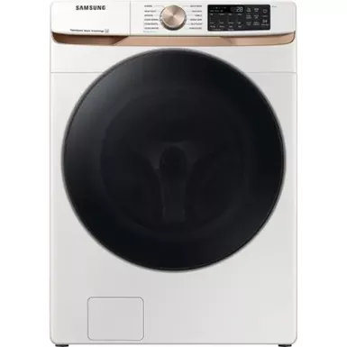 image of Samsung 5.0 Cu. Ft. Ivory White Smart Front Load Washer with sku:bb22032827-bestbuy