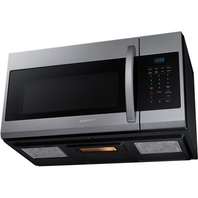 Alt View Zoom 15. Samsung - 1.7 Cu. Ft. Over-the-Range Microwave - Stainless steel